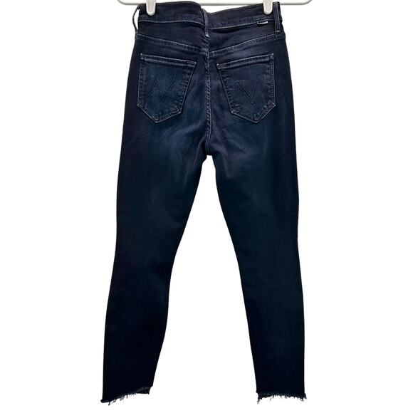 Mother The Stunner Zip Two Step Fray Jean Last Call Dark 25 Skinny - Picture 3 of 16